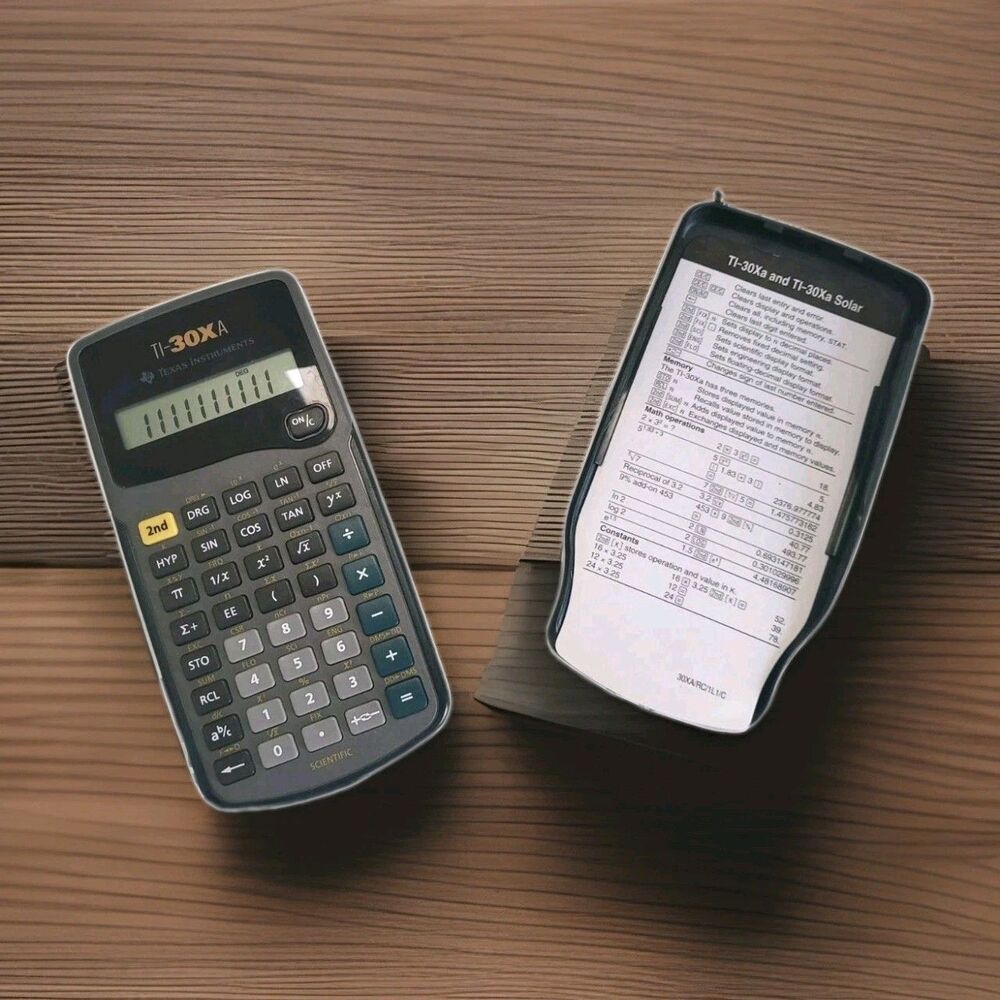 Texas Instruments TI-30Xa Solar Math Angles Statistics Trig Calculator